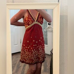 Boho Floral Sleeveless Dress NWOT